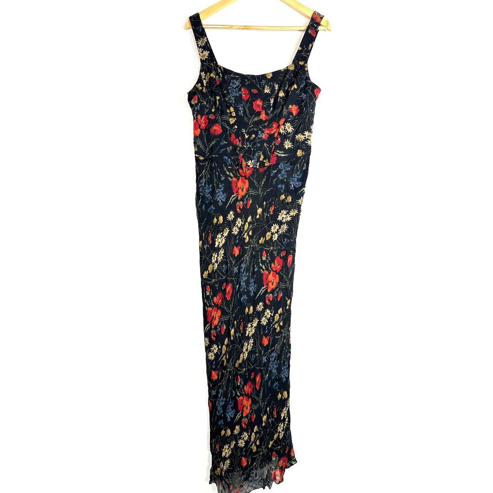 Polo by Ralph Lauren Corset Dress Floral Chiffon Sleeveless Maxi Multicolor 10 - Picture 2 of 9
